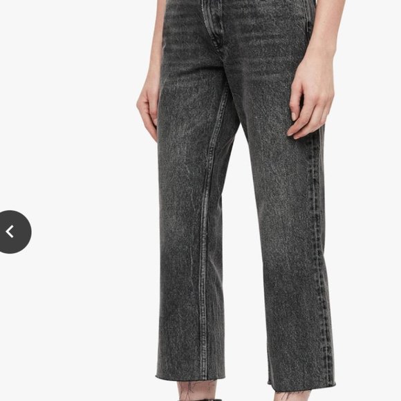 AllSaints Ava Straight Jeans, Vintage Black - Picture 2 of 4